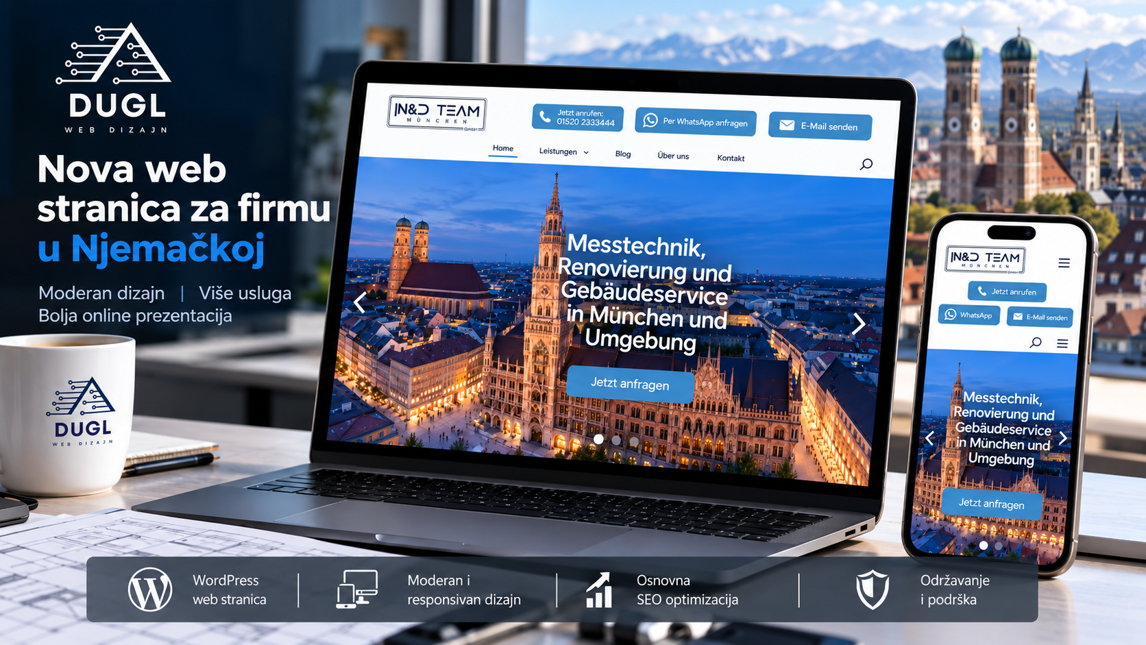 Izrada web stranice za firmu u Njemačkoj